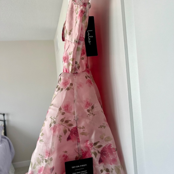 Lulus Immaculate Cutie pink floral midi dress - Picture 5 of 8